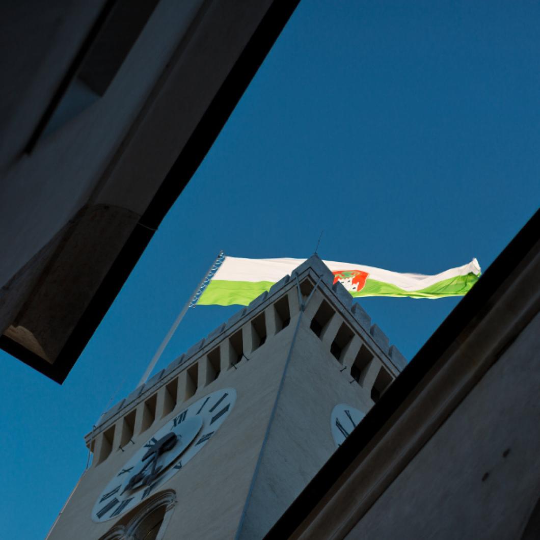 Viewing Tower with the flag. Photo: Primož Korošec