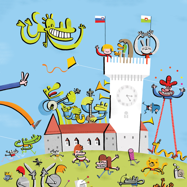 9. grajski dnevi. Ilustracija: Ivan Mitrevski