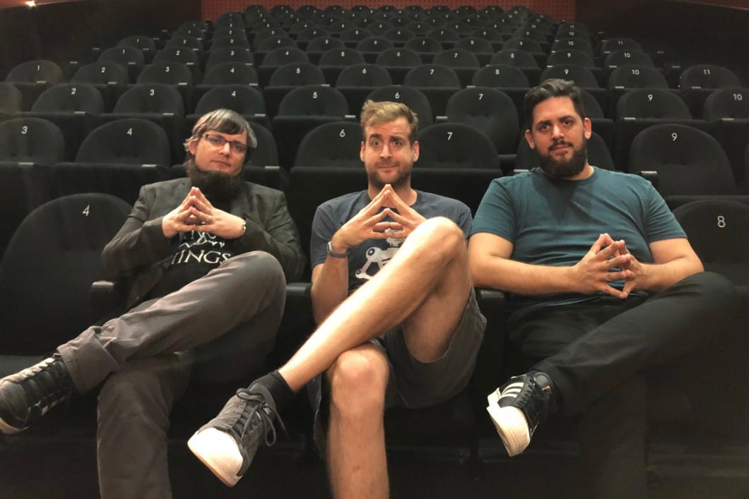 Glave na gradu: Srečko Kosovel (Aljoša Harlamov, Anže Tomić in  Boštjan Gorenc Pižama). Foto: arhiv izvajalca