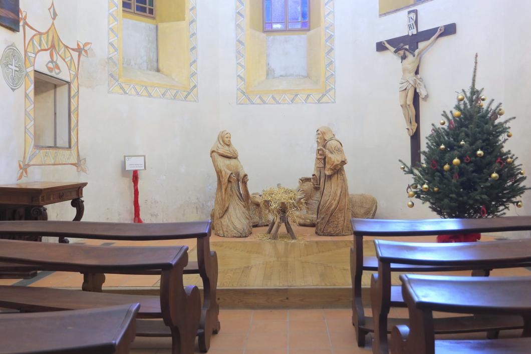 Wooden nativity scene in the Castle Chapel. Photo: Miha Mally