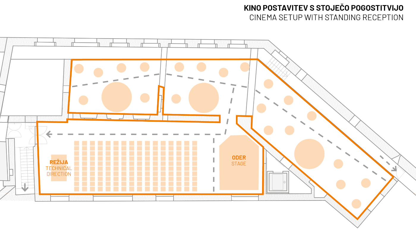 Stanovska dvorana - kino postavitev