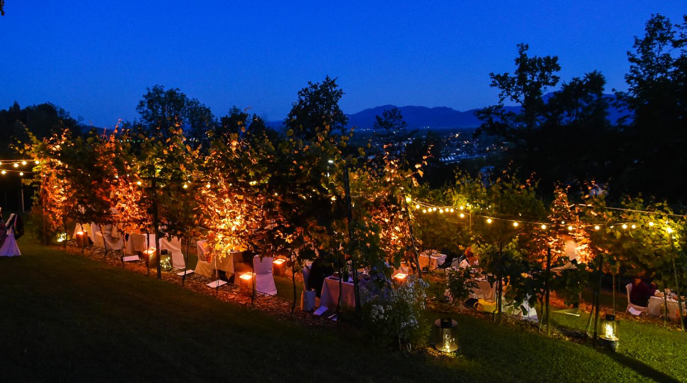 Večerja v Grajskem vinogradu s chefom Igorjem Jagodicem. Foto: Peter Irman