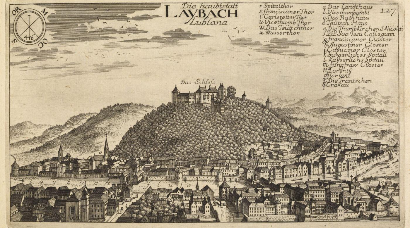 Ljubljana v drugi polovici 17. st. Janez Vajkard Valvasor: Topographia archiducatus Carnioliae modernae 1679