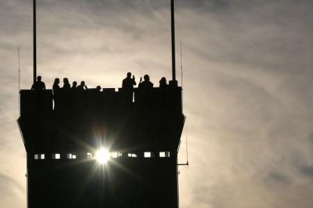 Engagement Above the City Lights 