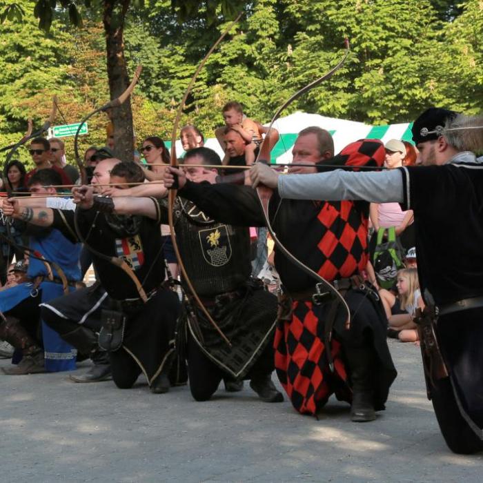 Grajski dnevi, vitezi z lokom. Foto: Miha Mally