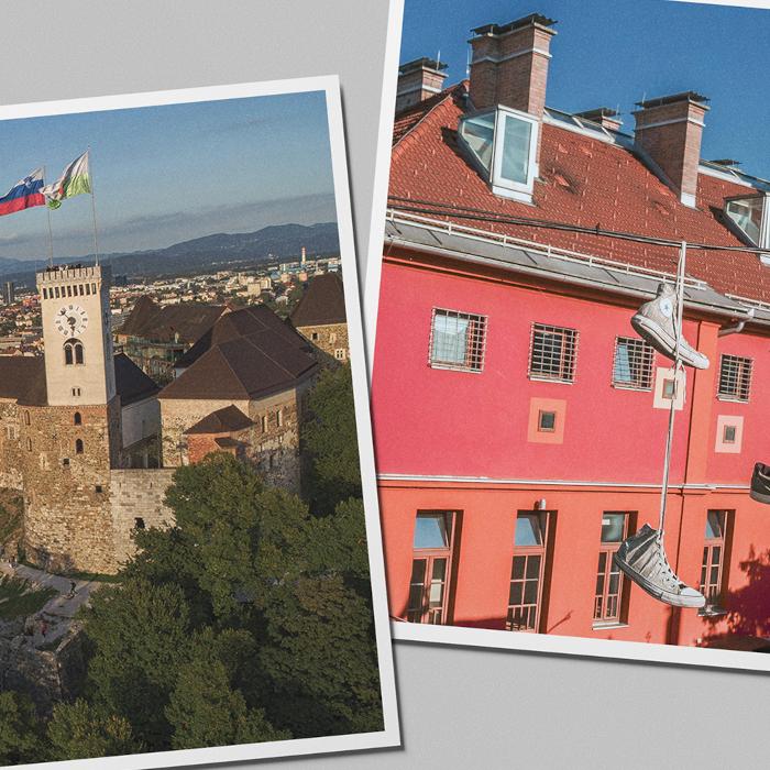 Ljubljanski grad in Hostel Celica v letu 2021