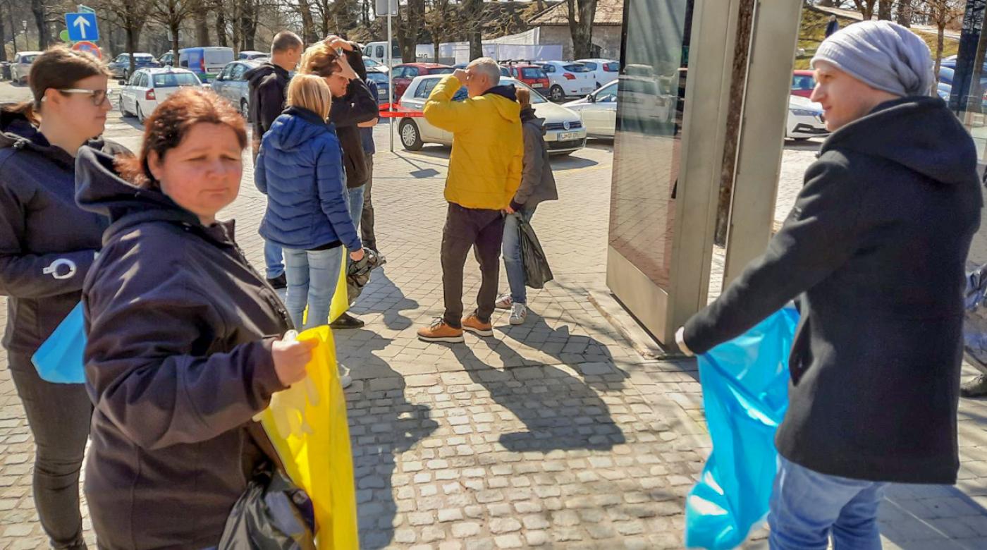 Čistilna akcija na Grajskem griču. Foto: arhiv LG