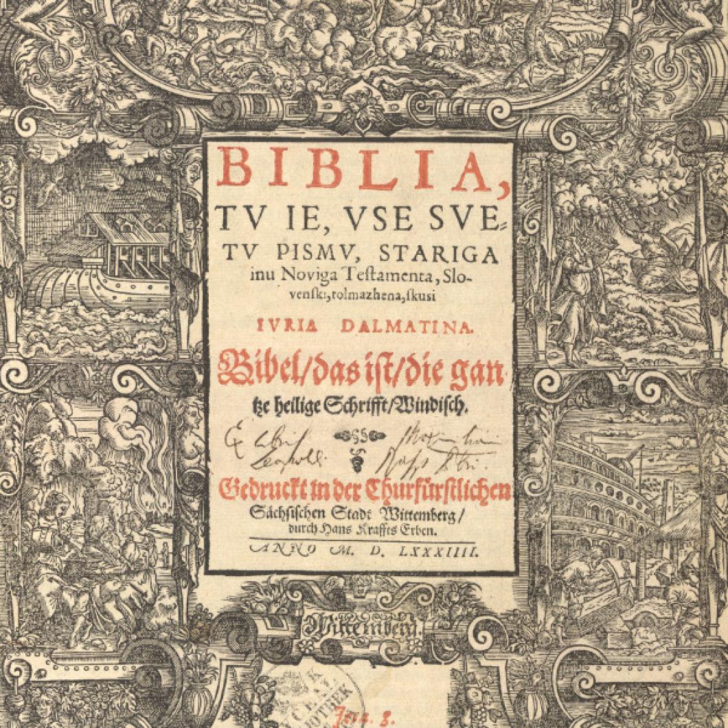 Dalmatinova Biblija; vir: NUK