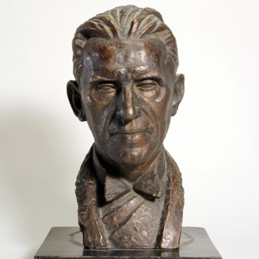 Nikolaj Pirnat, Portrait of Dr. Fran Windischer, bronze, 42 x 21 x 23 cm, around 1936