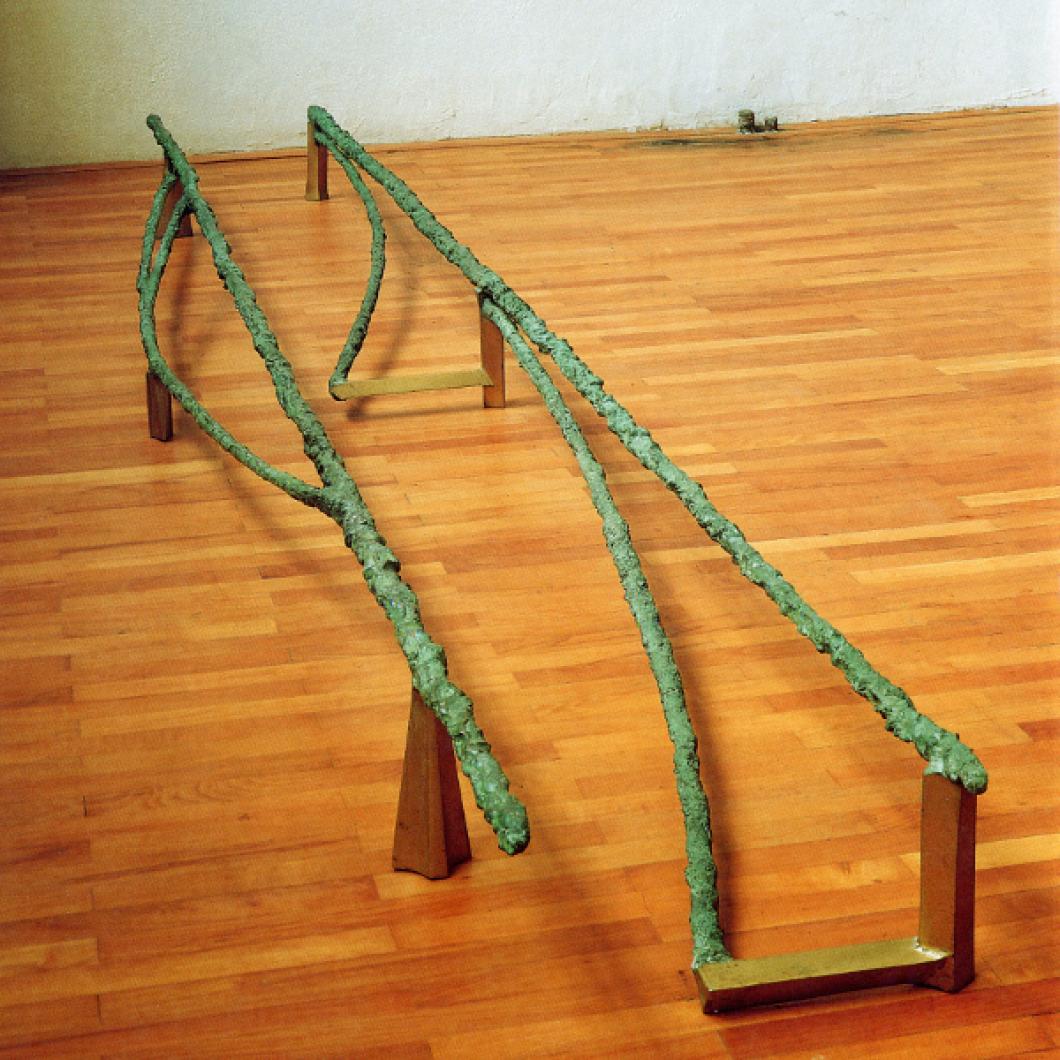 Matjaž Počivavšek, No Title, 99 x 23,5 x 37,5 cm, welded iron, 1987