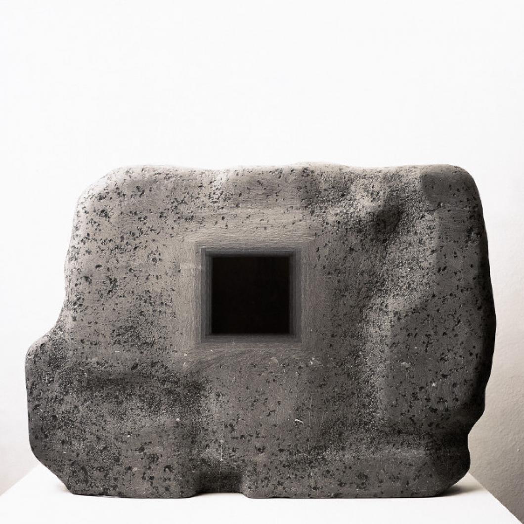 Metod Frlic, Globoko v meni, 68 x 48 x 9  cm, marmor, 2003 