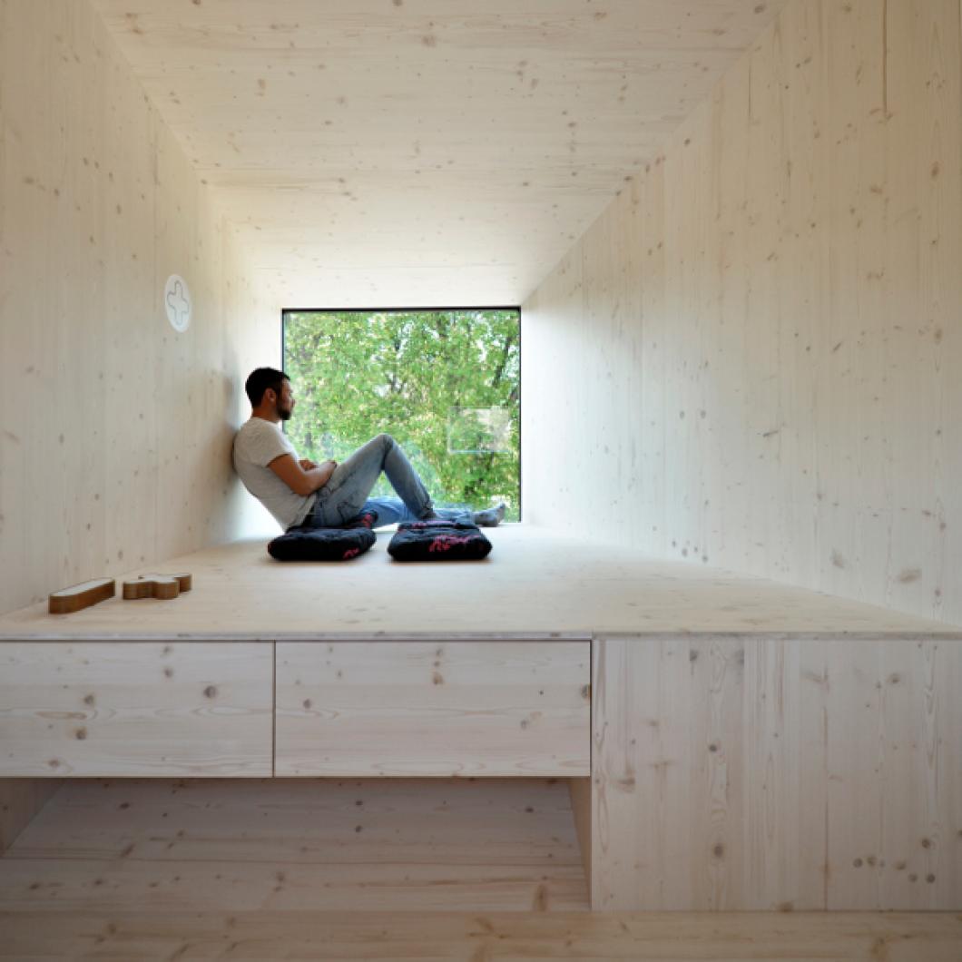 Self-Sufficient Wooden Living Unit. Photo: Janez Martinčič