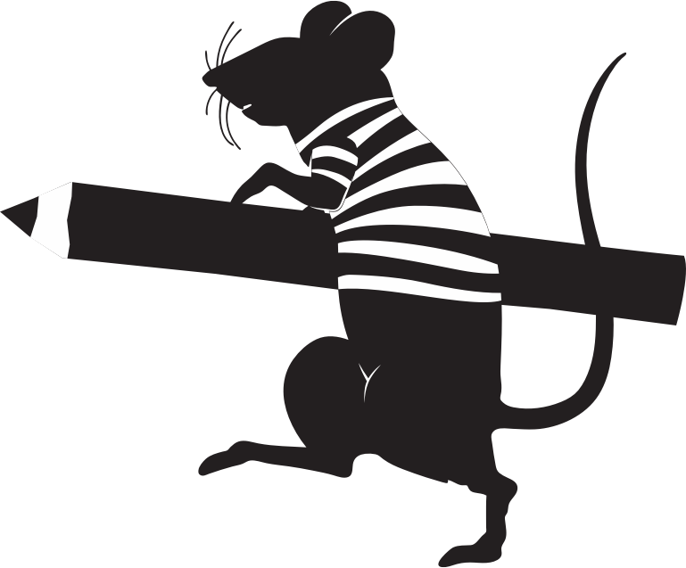 Motiv Friderika, grajske podgane s svinčnikom v roki